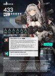  1girl adjusting_hair artist_name artist_request black_bra black_gloves black_hairband black_jacket black_pantyhose bra braid character_name character_profile cleavage_cutout closed_mouth clothing_cutout commentary copyright_name cross english_commentary english_text explosive expressionless feet_out_of_frame gas_mask girls&#039;_frontline gloves green_eyes grenade gun h&amp;k_hk433 hair_ornament hairband half_gloves headgear hk433_(girls&#039;_frontline) holding holding_gun holding_weapon iron_cross jacket lolita_hairband long_hair looking_at_viewer mask official_art pantyhose pouch second-party_source shirt sleeveless sleeveless_shirt solo standing star_(symbol) thigh_strap trigger_discipline twin_braids underwear very_long_hair weapon white_hair white_shirt x_hair_ornament 