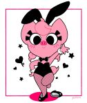  bow_tie female gaturo mammal mina_(gaturo) pig pink_skin playboy_bunny porcine 