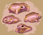 ambiguous_gender amphibian feral frog glistening glistening_body glistening_skin hi_res pink_body pink_skin quadruped rappenem solo turtle_frog wrinkles