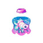 1:1 air_bubble alpha_channel ambiguous_gender bottle container cyprinid cypriniform digital_media_(artwork) dorsal_fin feral fin fish goldfish low_res marine moawling partially_submerged pixel_(artwork) simple_background solo tail tail_fin transparent_background