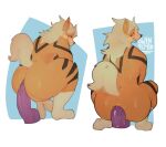 anal anal_masturbation anal_penetration anthro arcanine balls big_penis canid canine clothing dildo dildo_in_ass dildo_insertion dildo_sitting footwear footwear_only fur generation_1_pokemon genitals hi_res humanoid_dildo humanoid_genitalia humanoid_penis male mammal markings masturbation mostly_nude nintendo nude object_in_ass orange_body orange_fur owenyuyin penetration penis pokemon pokemon_(species) sex_toy sex_toy_in_ass sex_toy_insertion simple_background socks socks_only solo tail tail_markings tan_balls tan_body tuft wince