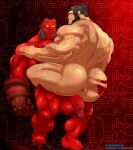 abs absurd_res anus arm_hair back_hair back_muscles balls beard big_balls big_butt big_muscles big_pecs black_hair body_hair butt butt_hair carrying_another carrying_partner crossover demon demon_humanoid duo facial_hair genitals glowing glowing_eyes hair hairy hellboy_(character) hellboy_(series) hi_res holding_partner huge_balls huge_muscles huge_pecs human human_on_humanoid humanoid humanoid_pointy_ears imminent_anal imminent_sex interspecies leg_hair male male/male mammal marvel muscular muscular_human muscular_humanoid muscular_male nude paramountgallu pecs red_body sideburns signature text url wolverine_(marvel) x-men