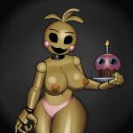absurd_res animatronic anthro areola avian ball_joints beakless big_breasts bird breasts chicken clothing cupcake_(fnaf) doll_joints empty_eyes female five_nights_at_freddy&#039;s five_nights_at_freddy&#039;s_2 galliform gallus_(genus) ganmakurel head_feathers head_tuft hi_res holding_plate machine navel nipples orange_areola orange_nipples panties phasianid pink_clothing pink_panties pink_underwear robot rosy_cheeks scottgames smile solo thick_thighs toy_chica_(fnaf) tuft underwear wide_hips yellow_body