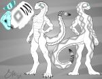 2024 5_fingers 5_toes abstract_background absurd_res anthro athletic athletic_anthro athletic_male belly_scales big_tail black_markings black_tongue claws cyanotic_epithelium dated diamondback_rattlesnake digital_drawing_(artwork) digital_media_(artwork) digitigrade facial_markings fangs featureless_crotch feet finger_claws fingers flat_colors forked_tongue front_view grey_claws grey_markings head_markings hi_res humanoid_hands long_tail looking_at_viewer male male_anthro markings model_sheet nude pecs pit_viper pupils rattle_(anatomy) rattlesnake rear_view reptile scales scalie signature slit_pupils smile smiling_at_viewer snake snout solo spe tail tail_markings tapering_tail teal_eyes teeth thick_tail toe_claws toes tongue viper western_diamondback_rattlesnake white_body white_scales