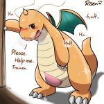  blush dragon dragonite erection male nintendo panting penis pok&eacute;mon pok&eacute;mon_(species) precum risenpaw slit solo video_games 