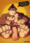 age_difference balls bodily_fluids body_hair clothing crying diddy_kong donkey_kong_(character) donkey_kong_(series) drooling feet foreskin genitals hairy_balls hat hat_only headgear headgear_only headwear headwear_only hi_res male monkey_feet mostly_nude nephew_(lore) nintendo nipple_fetish nipple_pinch nipple_play nipples penis pinch pubes saliva size_difference smegma tears uncle_(lore) uncle_and_nephew_(lore) vein veiny_penis voidlesky