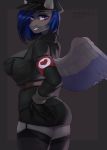  anthro big_breasts blush breasts butt_pose clothed clothing equine feathered_wings feathers female garter littlesheep looking_at_viewer makeup mammal mascara pegasus smile solo standing wings 