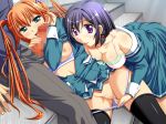  1boy 2girls censored futari_no_erika game_cg multiple_girls 