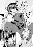  2boys absurdres ahegao anal animal_ears belt blush cat_boy cat_ears clothed_sex cum delta_9 ejaculating_while_penetrated ejaculation greyscale hellsing highres monochrome multiple_boys penis saliva schroedinger_(hellsing) sex sweat tongue tongue_out uniform walter_c._dornez yaoi 