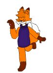absurd_res anthro canid canine clothing eyewear femboy fox glasses hi_res male mammal meme meme_clothing pawpads paws pose purple_clothing r3d_th3_fox slightly_chubby solo sweater topwear virgin_killer_sweater