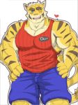  &lt;3 anthro clothing feline kunn_(artist) male mammal morenatsu muscular shirt solo tiger torahiko_(morenatsu) 