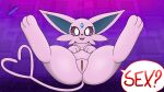 2024 absurd_res artist_name black_nose blue_inner_ear cheek_tuft clitoris digital_media_(artwork) eeveelution english_text espeon eyelashes facial_tuft female feral forehead_gem forked_tail fur gem generation_2_pokemon genitals hi_res hindpaw inviting inviting_to_sex looking_at_viewer nintendo open_mouth open_smile paws pink_body pink_ears pink_fur pokemon pokemon_(species) presenting presenting_pussy purple_sclera pussy signature smile solo speech_bubble spreading tail text tongue tuft unusual_anatomy unusual_tail white_eyes whygenamoon