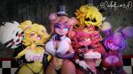 animatronic anthro avian bear big_breasts bird blue_eyes bonnie_(cally3d) bonnie_(fnaf) bow_ribbon breasts buckteeth canid canine chica_(cally3d) chica_(fnaf) chicken clothed clothing codabun eye_patch eyewear female five_nights_at_freddy&#039;s five_nights_at_freddy&#039;s_2 fox foxy_(cally3d) foxy_(fnaf) freddy_(fnaf) fredina&#039;s_nightclub fredina_(cally3d) galliform gallus_(genus) glowing glowing_eyes gold_(metal) gold_tooth golden_freddy_(fnaf) golden_fredina_(cally3d) group hat headgear headwear hi_res lagomorph leporid machine mammal marie_(cally3d) marionette_(fnaf) one_eye_closed one_eye_obstructed panties phasianid rabbit robot scottgames skimpy teeth tongue tongue_out top_hat underwear
