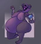  absurd_res anthro bear belly big_belly big_breasts breasts epic_games facial_scar female fortnite hi_res huge_belly hyper hyper_belly mammal moonlitesau nipples offering_to_viewer raven_team_leader scar shadow_face solo thick_thighs 
