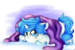  2018 clothing digital_media_(artwork) equine fan_character fur hair horn looking_at_viewer male mammal melodic_rain my_little_pony scarf signature simple_background solo unicorn white_fur 