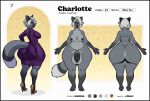  2024 absurd_res anthro artist_name balls barefoot belly biped boosterpang breasts canid canine charlotte_ania_lafey_(adalee) chart clothed clothing digital_media_(artwork) dress ears_up english_text feet flaccid footwear fox gender_symbol genitals grey_hair gynomorph hair height height_chart hi_res high_heels intersex looking_at_viewer looking_back looking_back_at_viewer mammal model_sheet multicolored_body navel nude penis rear_view red_fox short_hair silver_fox solo standing symbol tail text true_fox vein veiny_penis wide_hips 