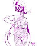  absurd_res big_breasts bikini breasts clothing eyewear female generation_6_pokemon goodra hi_res isi lingerie looking_at_viewer nintendo pokemon pokemon_(species) sketch smile solo sunglasses swimwear tail thick_thighs 