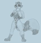  2018 ambiguous_gender anthro bashfulsprite gore invalid_tag living_suit raccoon sketch tentacles 