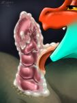  bodily_fluids cum cum_in_mouth cum_inside cum_on_tongue ejaculation genital_fluids genitals hi_res licking looking_pleasured male male/male messy oral penile penis penis_lick sex smile tongue tongue_out zipper_7z 