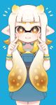  1girl absurdres blonde_hair bright_pupils cowboy_shot gradient_hair hair_horns highres inkling inkling_girl inkling_player_character long_hair looking_at_viewer multicolored_hair notice_lines pointy_ears sahata_saba simple_background smile solo splatoon_(series) standing star-shaped_pupils star_(symbol) symbol-shaped_pupils teeth tentacle_hair thick_eyebrows two-tone_hair white_background white_hair white_pupils yellow_eyes 
