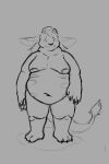  absurd_res ambiguous_gender ambiguous_species anthro belly belly_overhang big_hands bovid bovine caprine clawed_fingers claws deep_navel finger_claws fur hair hi_res horn humanoid long_ears long_hair long_tail mad-depot mammal moobs narrowed_eyes navel nipples nude obese obese_anthro overweight overweight_anthro portrait solo sylvan(mad-depot) tail toe_claws 