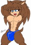  2016 abs akatsukishiranui-fox anthro biceps big_bulge big_muscles blue_eyes brown_fur bulge clothing flexing fur hedgehog jayms_the_hedgehog male mammal manly multicolored_fur muscular muscular_male open_mouth pecs quads simple_background solo sonic_(series) two_tone_fur underwear white_background 