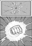  2koma adeptus_astartes clenched_hand comic gauntlets greyscale lutherniel monochrome punching rock silent_comic warhammer_40k 