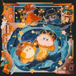  absurdres black_eyes blue_cape blush_stickers bright_pupils building cape clock clock_tower daroach gears glef_life goggles goggles_on_head hat highres king_dedede kirby kirby_(series) lamppost lantern looking_up magolor mask meta_knight multiple_views night night_sky no_humans red_cape shoulder_guard sky smile standing star_(sky) star_(symbol) starry_sky top_hat tower waddle_dee white_pupils 