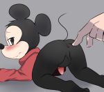  animal_genitalia anus ass_up balls becoming_erect black_eyes black_fur blushed chibicutelucy clothing cute disney fur human loretoons male male_focus mammal mickey_mouse mouse nervous penis raised_tail red_penis rodent round_ears small_(disambiguation) spread_legs spreading 