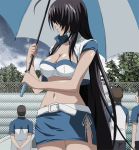  breasts hair_over_eyes holding_umbrella hot ikkitousen kan&#039;u_unchou long_hair skirt 