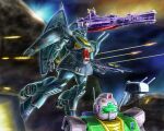  aeug asteroid beam_cannon beam_rifle commentary_request core_fighter dijeh energy_gun gm_ii gundam machinery mecha mecha_focus missile_pod mobile_suit no_humans one-eyed poteto335 radio_antenna robot salamis_class science_fiction shield spacecraft thrusters turret weapon window zeta_gundam 