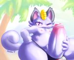  alolan_meowth anthro areola beach big_butt big_ears big_penis blush butt clothed clothing cute erection fangs feline fluffyfrumples fur hand_on_penis humanoid_penis male mammal meowth nintendo nipples one_eye_closed outside palm_tree penis pok&eacute;mon pok&eacute;mon_(species) purple_eyes regional_variant seaside sharp_teeth solo speedo standing swimsuit teeth thick_penis thick_thighs tree tropical uncut video_games whiskers 