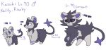  2018 cakedrink english_text evolution feral kazuki_(cakedrink) luxio luxray male model_sheet nintendo pok&eacute;mon pok&eacute;mon_(species) shinx text video_games 