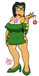  2018 anthro big_breasts black_hair breasts clothed clothing digital_drawing_(artwork) digital_media_(artwork) dress eyewear female glasses hair hi_res jewelry katie_koopa_(character) koopa koopa_troopa long_hair looking_at_viewer magikoopa mario_bros mr.ink_(artist) multicolored_body necklace nintendo reptile scalie shell simple_background smile solo standing turtle video_games 