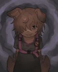 animal_humanoid arthropod bodily_fluids canid canid_humanoid clothed clothing drooling female flea fully_clothed gorarati harness humanoid insect lapel_pin looking_at_viewer mammal mammal_humanoid my_name_is_your_choice saliva solo tail tail_motion tailwag tired_eyes