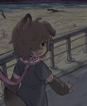 animal_humanoid arthropod beach bodily_fluids canid canid_humanoid clothed clothing collar cute_fangs drooling female flea fully_clothed glowstick gorarati humanoid insect leash looking_at_viewer mammal mammal_humanoid my_name_is_your_choice night saliva solo tired_eyes