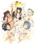 5girls barefoot bikini breasts character_request feet multiple_girls senran_kagura senran_kagura_(series) tagme 