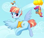  2018 balloon butt camera clothed clothed_feral clothing cloud cutie_mark digital_media_(artwork) duo equine eyelashes feathered_wings feathers female feral flag floating flying friendship_is_magic hair hi_res hooves mammal marenlicious multicolored_hair multicolored_tail my_little_pony open_mouth open_smile pegasus purple_eyes purple_hair scootaloo_(mlp) short_hair sky smile spread_wings two_tone_hair underhoof windy_whistles_(mlp) wings 