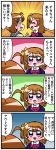  4koma blue_eyes comic hair_ribbon highres kousaka_honoka love_live! love_live!_school_idol_project love_live!_sunshine!! multiple_girls nakane_nata ribbon takami_chika translation_request 