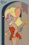  &lt;3 anthro butt clothing dress female hair looking_back machine mammal mouse one_eye_closed robot rodent smile solo soulcentinel springtail tom_and_jerry upskirt wink 