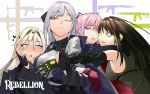  ak-12 ak-12_(girls_frontline) an-94 an-94_(girls_frontline) ar-15 armband armor assault_rifle bangs bare_shoulders black_gloves blonde_hair blue_eyes blush braid breasts brown_eyes brown_hair buckle cheek-to-cheek closed_mouth coat commentary defy_(girls_frontline) elbow_gloves eyebrows_visible_through_hair french_braid gauntlets girls_frontline gloves group_hug gun hair_ornament hairband half-closed_eye hand_on_another's_arm hand_on_another's_cheek hand_on_another's_face headphones highres hug jacket large_breasts long_hair long_sleeves looking_at_another m4_carbine m4a1_(girls_frontline) medium_breasts mod3_(girls_frontline) multicolored_hair multiple_girls one_eye_closed partly_fingerless_gloves pink_hair ponytail purple_eyes ribbed_sweater ribbon rifle scarf sd_bigpie sidelocks silver_hair smile st_ar-15_(girls_frontline) strap streaked_hair sweat sweatdrop sweater sweater_vest tactical_clothes text_focus very_long_hair weapon 