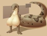  anthro big_breasts big_butt breasts butt female naga nipples nude r-rova reptile scalie snake solo 