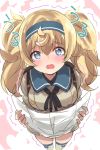  @_@ backpack bag blonde_hair blue_eyes commentary gambier_bay_(kantai_collection) hair_between_eyes highres kantai_collection long_hair map open_mouth suzuki_toto tears trembling twintails 