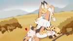  &lt;3 animal_humanoid antelope cunnilingus duo feline female female/female gazelle humanoid humanoid_on_humanoid kamperkiller_(artist) kemono_friends mammal oral outside predator/prey pussy pussy_juice savanna serval sex thomson&#039;s_gazelle vaginal 