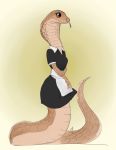  clothing cobra esde female forked_tongue indian_cobra maid_uniform reptile scales scalie snake snake_hood tongue uniform 