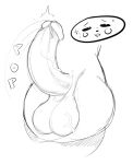  2017 anthro anthrofied balls big_balls big_booty_pikachu big_penis erection fan_character girly humanoid_penis male nintendo penis pikachu pok&eacute;mon pok&eacute;mon_(species) simple_background sketch solo starykrow vein veiny_penis video_games white_background 