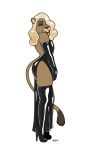  blackshirtboy clothing dress feline female gloves legwear lion mammal rubber solo thigh_highs 