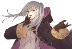  cape dark_persona evil_smile female_my_unit_(fire_emblem:_kakusei) fire_emblem fire_emblem:_kakusei fire_emblem_heroes gimurei gloves hood kamu_(kamuuei) long_hair looking_at_viewer my_unit_(fire_emblem:_kakusei) red_eyes robe smile solo twintails white_hair 