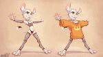 16:9 absurd_res albino animancer breasts clothing collar dipodid fishnet_clothing fur hi_res hoodie jack-o&#039;-lantern jerboa legwear luck_(animancer) mammal oversized_clothing oversized_hoodie oversized_topwear panties paws pink_eyes rodent small_breasts stockings topwear underwear white_body white_fur widescreen