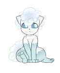  2017 321go! alolan_vulpix ambiguous_gender blue_eyes blue_fur blush cute feral fur looking_at_viewer nintendo paws pok&eacute;mon pok&eacute;mon_(species) regional_variant simple_background solo video_games white_background white_fur 